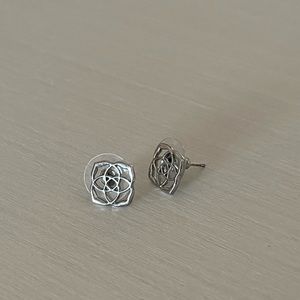 Silver Kendra Scott logo studs